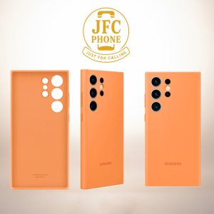 Coque Silicone Samsung Galaxy S23 Ultra Orange | Officielle Soft Touch